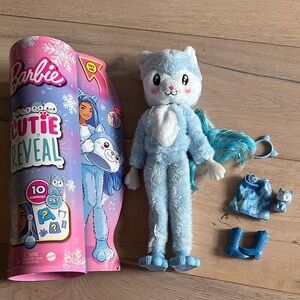 Barbie Cutie Reveal Blue Plush Set